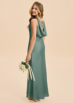 Azazie Rylina Junior Eucalyptus Mermaid Stretch Satin Dress image5