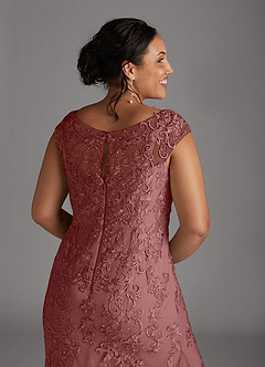 Azazie Melena Mother of the Bride Dresses Desert Rose Mermaid Lace Tulle Dress image10