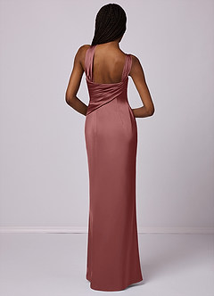 Barbie ♥ Azazie Bridesmaid Dresses Amethyst Mermaid One Shoulder Stretch Satin Dress image2