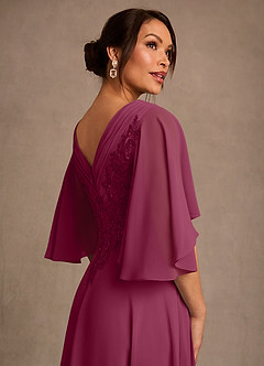 Azazie Tilda Abiti per la Madre della Sposa Abito A-Line in Chiffon Pizzo Gelso image4