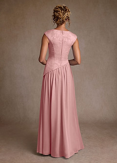 Azazie Kalleen Mother of the Bride Dresses Dusty Rose A-Line Pleated Chiffon Dress image3