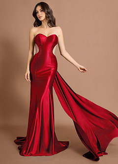 Doriane Cherry Red Maxi Dress image3