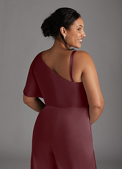 Azazie Hagretta Mère de la mariée Robes Robe Combinaison/Tailleur Pantalon en Satin extensible Sangria image11