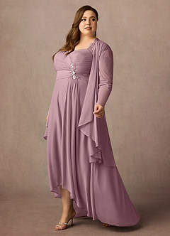 Azazie Anne Mother of the Bride Dresses Dusty Rose Sheath Sweetheart Sequins Lace Dress image13