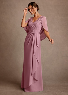 Azazie Santa Clara Mother of the Bride Dresses Vintage Mauve A-Line Lace Dress image4