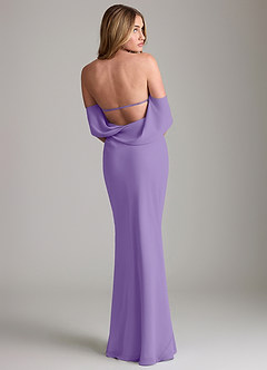 Azazie Lusinda Bridesmaid Dresses Tahiti Mermaid Off the Shoulder Chiffon Convertible Dress image2