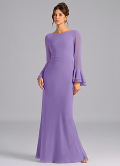 Azazie Leone Bridesmaid Dresses Tahiti Mermaid Corset Chiffon Dress image1