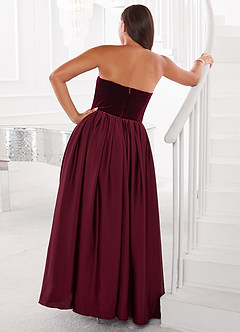 Barbie™ ❤ AZAZIE 4011 Strapless Velvet and Stretch Satin A-Line Dress image12