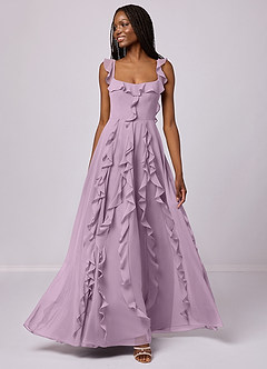 Barbie ♥ Azazie Bridesmaid Dresses Wisteria A-Line with Pockets Chiffon Dress image1
