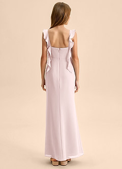Azazie Jessamine Junior Blushing Pink Mermaid Sweetheart Neckline Chiffon Dress image2