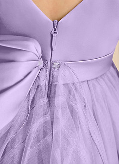 Azazie Pear Flower Girl Dresses Lilac Ball-Gown Bow Tulle Dress image7