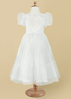 Azazie Lil Debbie Flower Girl Dresses Diamond White Ball-Gown Sweetheart Neckline Organza Dress image9
