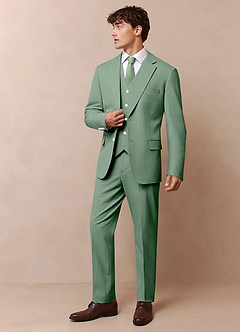 front James Matcha Structured Stretch Dress Pants