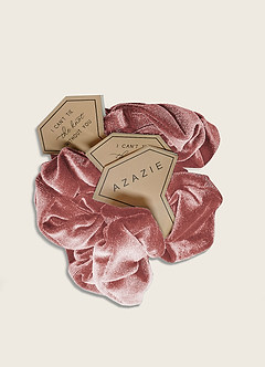 front Samt-Scrunchies für Brautjungfern