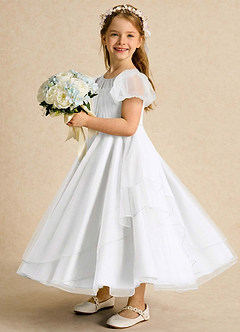 front Princess Style Floral Pearl Head Crown