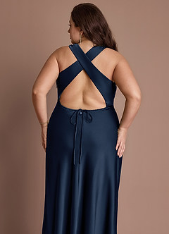 Evadne Navy Open Back Dress image7