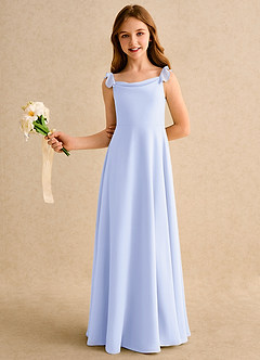 Azazie Puppy Girls Formal Flower Girl Dresses Lavender A-Line Pleated Chiffon Dress image4