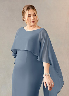 Azazie Dion Mother of the Bride Dresses Twilight Sheath Scoop Stretch Crepe Dress image12