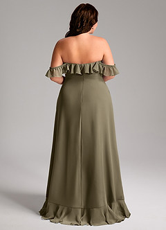 Azazie Lyra Bridesmaid Dresses Willow Green A-Line Chiffon Convertible Dress image12