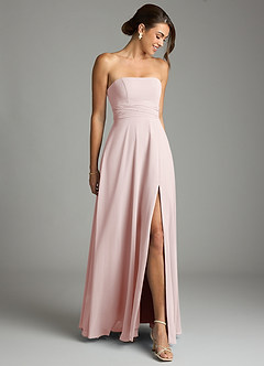 Azazie Tamira Suknie dla druhen Linia A Pofałdowany Szyfon Do ziemi Sukienka image2