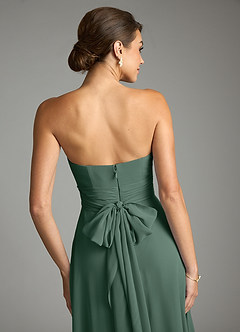 Azazie Tamira Suknie dla druhen Linia A Pofałdowany Szyfon Do ziemi Sukienka image5