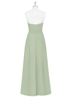Azazie Arabella Allure Robes de demoiselle d'honneur Robe Trapèze Convertible en Mousseline de soie Encolure en Forme de Cœur Vert Sauge image9