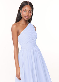 Azazie Katrina Jurken voor bruidsmeisjes Jurk van Chiffon met A-Lijn One-Shoulder Lavendel image5