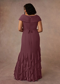 Azazie Bailora Mother of the Bride Dresses Sangria Mermaid Ruched Chiffon Dress image8
