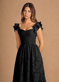 Thalia Black Midi Dress image3