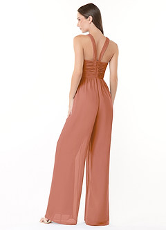 Azazie Berdie Abiti da Damigella Tuta in Chiffon con Scollo Halter Più Tagliato image4