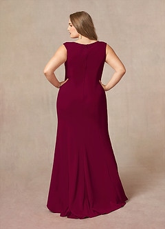 Azazie Juliane Mother of the Bride Dresses Burgundy Mermaid Sequins Lace Dress image7
