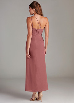 Azazie Eren Robes de demoiselle d'honneur Robe Sirène en Mousseline de soie Une épaule Améthyste image7