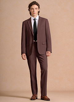 front James Espresso Structured Stretch Suit