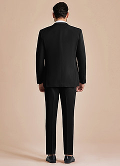 front James Black Structured Stretch Suit