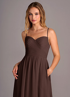 Azazie Joni Final Sale Agave A-Line Strapless Chiffon Convertible Dress image2