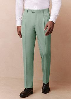 front Owen Dusty Sage Lightweight Tailored Dress Pants