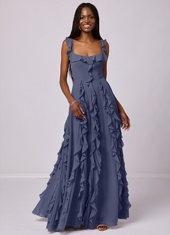 Barbie ♥ Azazie Bridesmaid Dresses Stormy A-Line with Pockets Chiffon Dress image4