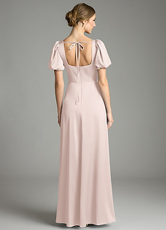 Azazie Fyona Suknie dla druhen Linia A Pofałdowany Satyna elastyczna Do ziemi Sukienka image13