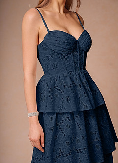 Galadriel Navy Lace Layered Dress image8