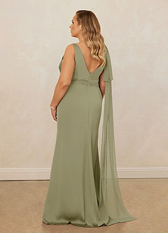 Christian Siriano Bridal for Azazie 1011 Brautjungfernkleider Meerjungfrau-Linie Schleifen Stretch-Satin Kleid Pistazie image12