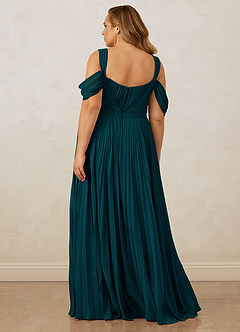 Christian Siriano Bridal for Azazie 1013 Bridesmaid Dresses Pine A-Line Off the Shoulder Chiffon Dress image12
