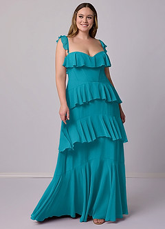 Barbie ♥ Azazie Bridesmaid Dresses Jade A-Line Sweetheart Neckline Chiffon Dress image6