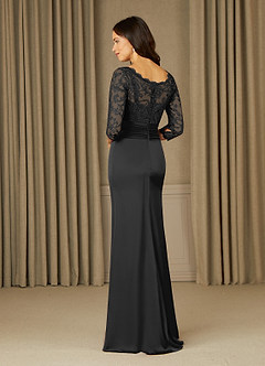 Azazie Stefani vestidos de madre de la novia Vestido de Negro de Encaje de Sirena image4