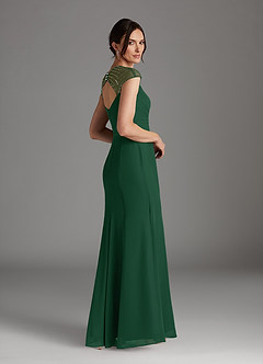 Azazie Blanchett Final Sale Dark Green Mermaid Sequins Chiffon Dress image3