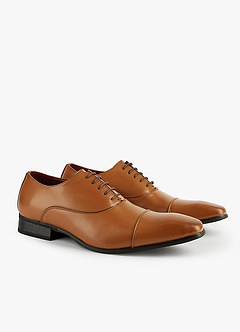 front Herren-Oxfords aus Leder mit Cap Toe