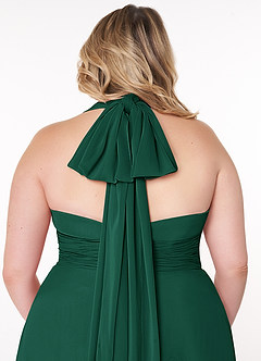 Azazie Fifi Bridesmaid Dresses Emerald A-Line Strapless Chiffon Convertible Dress image14
