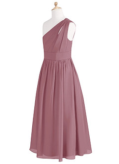 Azazie Molly Junior Vintage Mauve A-Line Pleated Chiffon Dress image9