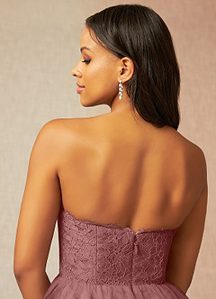 Azazie Roni Bridesmaid Dresses Desert Rose A-Line Sweetheart Neckline Tulle Convertible Dress image4