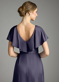 Azazie Lainey Vestidos de damas de honor Vestido de Tormenta de Satén Elástico de Corte en A con Con bolsillos image2