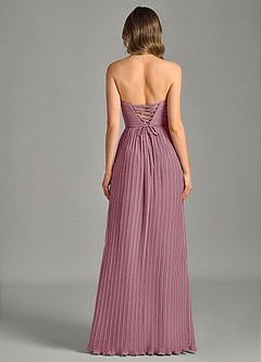Azazie Becka Final Sale Vintage Mauve A-Line Strapless Chiffon Dress image2